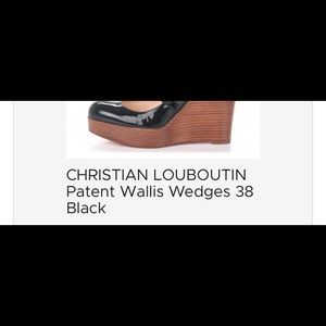 Authentic Christian Louboutin Wallis Wedges - 38